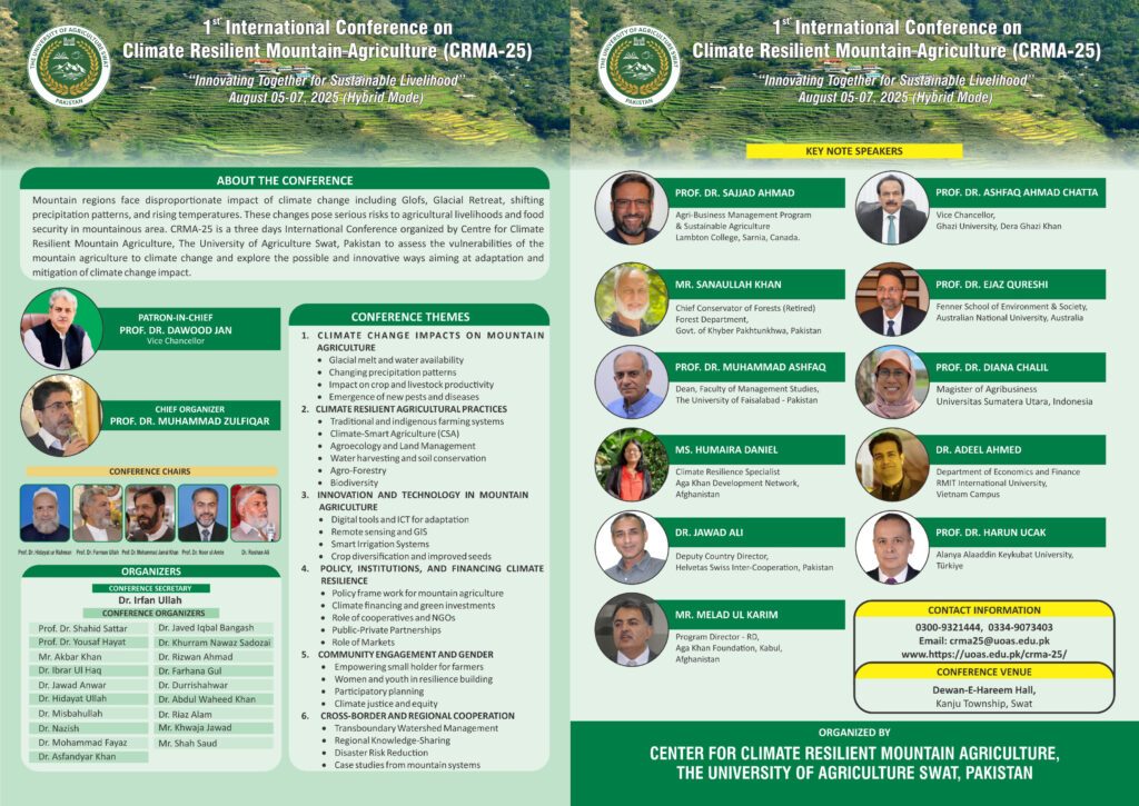 International Conference on Climate Resilient Mountain Agriculture convenes global experts